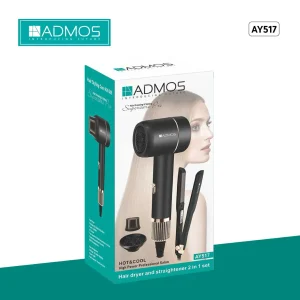 ADMOS AY517 Hair Dryer & Straightener 2-in-1 Set