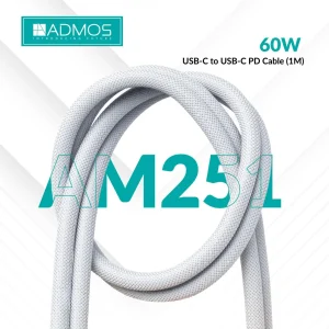 ADMOS AM-251 60W USB-C to USB-C PD Cable (1M)
