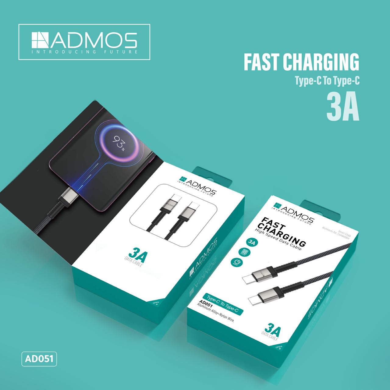 ADMOS AD051 Type-C to Type-C Fast Charging Cable (3A)