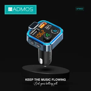 ADMOS AFM02 Bluetooth FM Transmitter with PD20W & QC3.0 Fast Charging