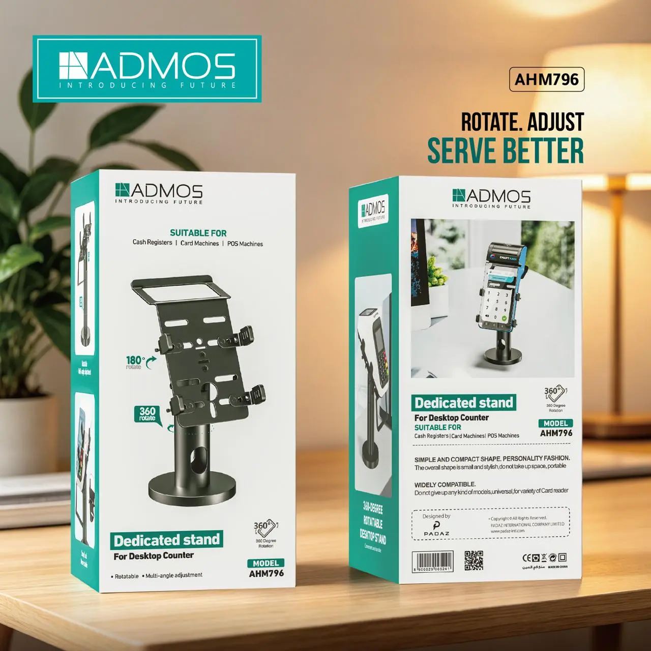 ADMOS Dedicated Mobile Stand for POS & Payment Terminals (AHM796)