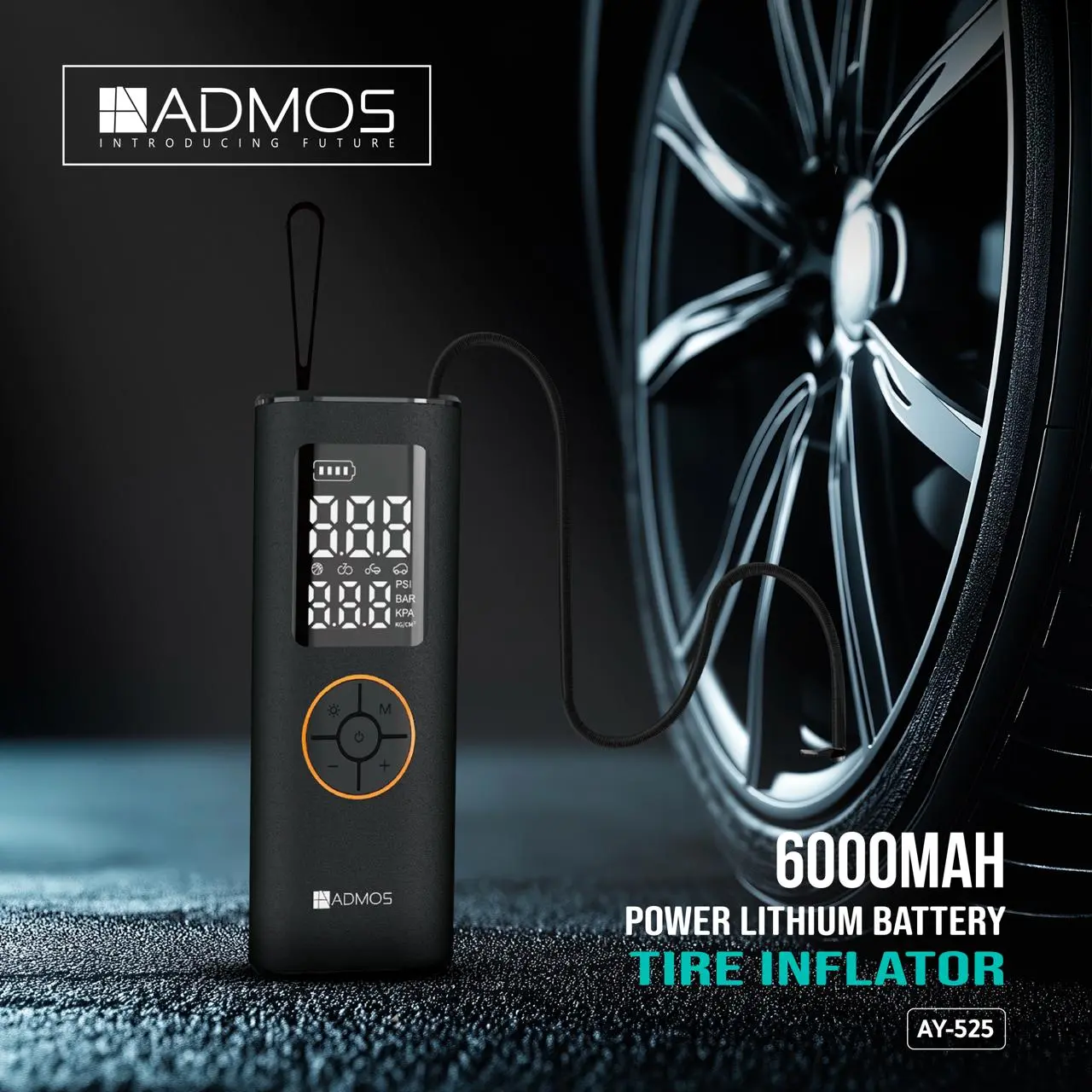 ADMOS AY-525 Portable Tire Inflator