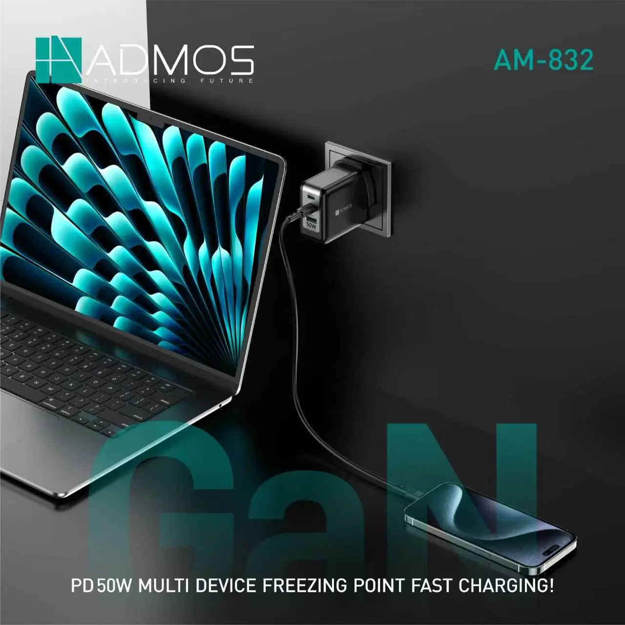 ADMOS AM-832 GaN 50W Fast Charger