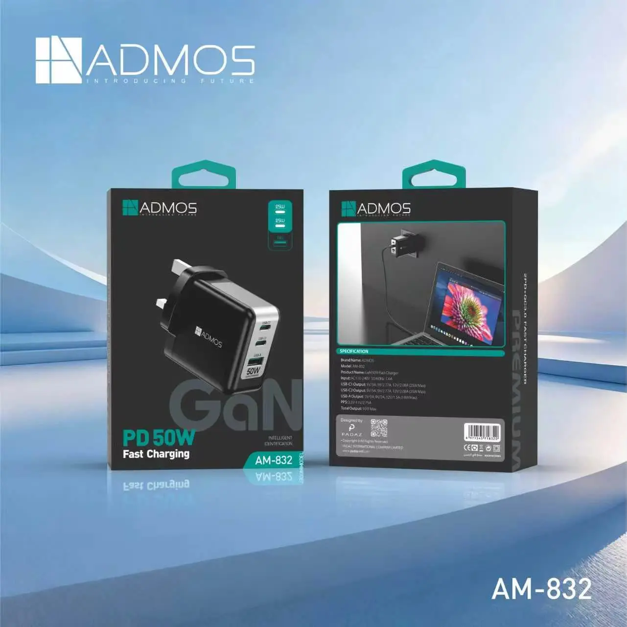 ADMOS AM-832 GaN 50W Fast Charger